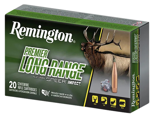 Remington Premier Long Range Rifle Ammunition R21342, 270 Win, Speer Impact, 150 gr, 2850 fps, 20 Rd/Bx