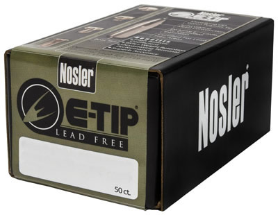 Nosler 270 Caliber 130 Grain E Tip Spitzer 50/Box (59298), Not Loaded
