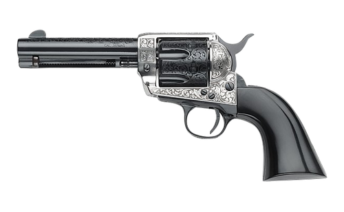 Pietta 1873 Great Western II Gambler's Royale Revolver GW357GR434NMUB, 357 Mag, 4.75in, Black Wood, Steel Frame Finish, 6 Rds