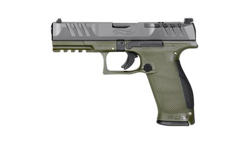 Walther PDP Full Size Optic Ready Pistol 2871874, 9mm, 4.5in, Green Polymer Frame Grips, 10 Rds