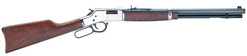 Henry Big Boy Silver Deluxe Lever Action Rifle H006SD, 44 Remington Mag, 20", American Walnut Stock, Blued Barrel/Silver Finish, 10 Rds
