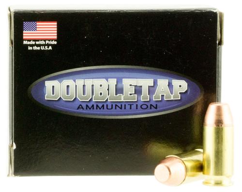 DoubleTap Hunter Self Defense Pistol Ammunition 45A230FP, 45 ACP, Full Metal Jacket Flat Point, 230 GR, 1000 fps, 20 Rd/bx