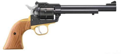 Ruger Super Wrangler Revolver 2060, 22 LR/22 Magnum, 6.5", Wood Grips, Midnight Blue Cerakote Finish, 6 rd