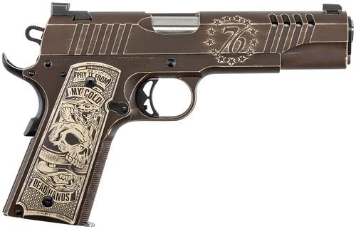 Kahr 1911 1776 Pistol 1911TCAC16, 45 ACP, 5in, Engraved Aluminum, Bronze Cerakote Finish, 7 Rds