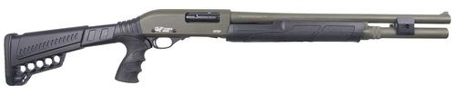 GForce GF2P Pump Shotgun GF2P12, 12 Gauge, 20", 3" Chmbr, 5rd Shell Carrier Stock, 7 Rds