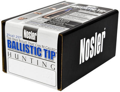 Nosler Spitzer Hunting Ballistic Tip 25 Caliber 115 Grain 50/Box (25115), Not Loaded