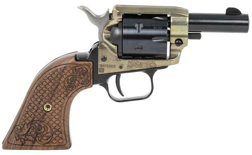 Heritage Barkeep Kit SAO Revolver BK22CH2KIT, 22 LR, 2", Simulated Color Case Hardened Zamak Finish, 6rd