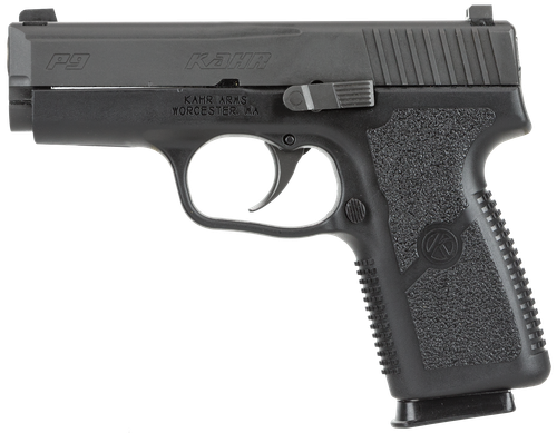 Kahr P9 Double Action Pistol KP9094N, 9mm, 3-1/2", Black Polymer/Matte Blackened Stainless Slide, Night Sights, 7 Rd
