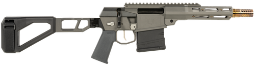 Q The Fix Bolt Action Pistol, FIX868INPISTOL, 8.6 BLK, 8", Gray Finish, Folding Brace, Q-Sert Handguard, 10 Rds