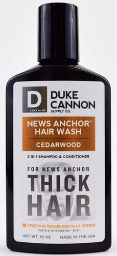 Duke Cannon News Anchor 2-in-1 Hair Wash, Cedarwood (CEDARHAIR1)