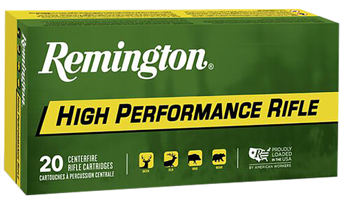 Remington Rifle Ammuntion R22501, 22-250 Remington, Pointed Soft Point (SP), 55 GR, 3680 fps, 20 Rd/bx