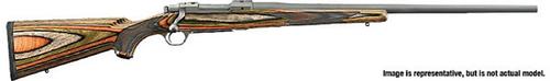 Ruger M77 Hawkeye Rifle 47108, 6.5 Creedmoor, 24 in, Green/Brown Laminate Stock, Stainless Matte/Satin Finish