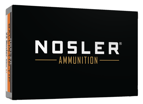 Nosler Rifle Ammunition 61030, 22 Nosler, Ballistic Tip Varmint, 55 gr, 3350 fps, 20 Rd/Bx