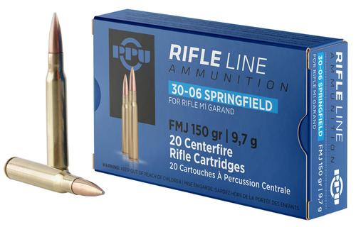 Prvi Partizan Rifle Ammunition PP3006G, 30-06 Springfield, Full Metal Jacket, 150 gr, 2745 fps, 20 Rd/Bx