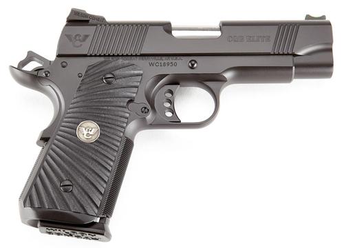 Wilson Combat 1911 CQB Elite Compact Pistol CQBECP45, 45 ACP, 4", Black Armor-Tuff Finish, 7 Rds