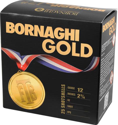 Bornaghi Gold Target Loads T1GOLD288, 12 Gauge, 2-3/4", 1 oz, 1250 fps, #8 Shot, 25 Rd/bx