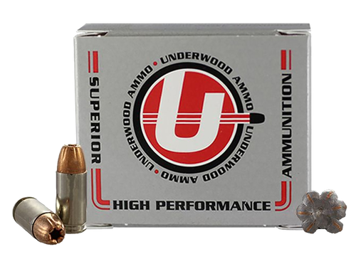 Underwood Pistol Ammunition UA114, 9mm, JHP, 124 gr, 1150 fps, 20 Rd/Bx
