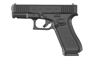 Glock 45 V Pistol PV4550203, 9mm, 4.02 in, Black Polymer Grip, nDLC Finish, Fixed Sights, GMB Barrel, 17 Rds