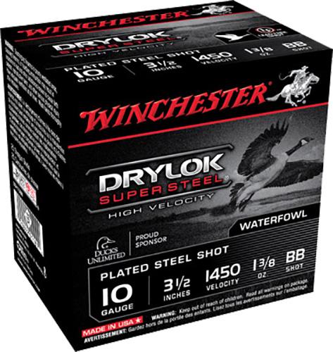 Winchester Supreme High Velocity SSH102, 10 Gauge, 3-1/2", 1-3/8 oz, 1450 fps, #2 Steel Shotshells Shot, 25 Rds/Bx