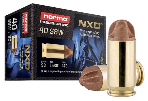 Norma Self Defense Pistol Ammunition 611440020, 40 S&W, NXD, 93 gr, 1531 fps, 20 Rd/Bx