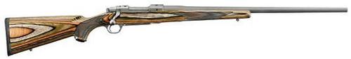 Ruger M77 Hawkeye Predator Bolt Action Rifle HKM77R-Z 17123, 204 Ruger, 24 in, Green/Brown Lam Stock, Matte Stainless Finish, 5 Rds