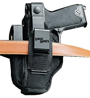Uncle Mikes Ambidextrous Hip Holster w/Belt Clip/Up To 2 1/4" Small Frame (70360)