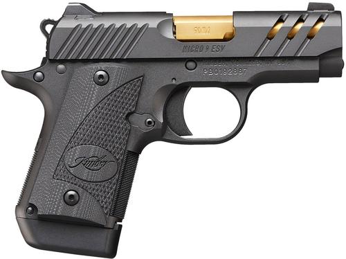 Kimber 3300199 Micro 9 ESV Pistol, 9MM, 2-3/4 in Barrel, Kimpro II Black Finish, 7 Rds