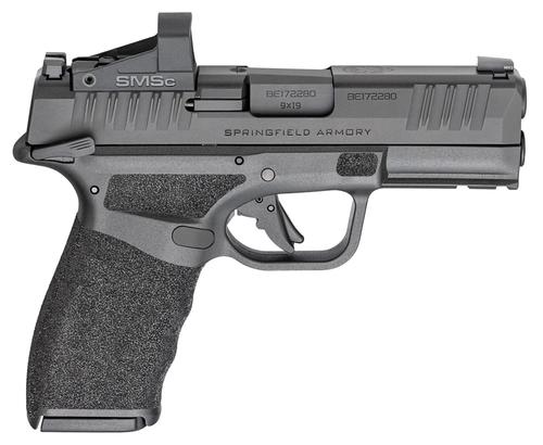 Springfield Hellcat Pro OSP Pistol HCP9379BOSPMSSMSC, 9mm, 3.7", w/ Shield SMSC, Adaptive Texture Grips, Black Finish, 17 Rds
