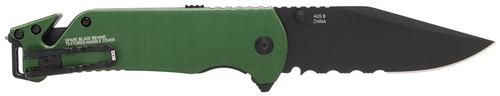 SOG Escape ATK 2.0 Clip Point EDC Knife w/Green/Black Handle (SOG11520157)