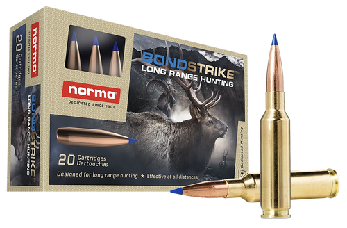 Norma Bondstrike Rifle Ammunition 20166402, 6.5 Creedmoor, Bonded Polymer Tip, 143 gr, 2740 fps, 20 Rd/Bx