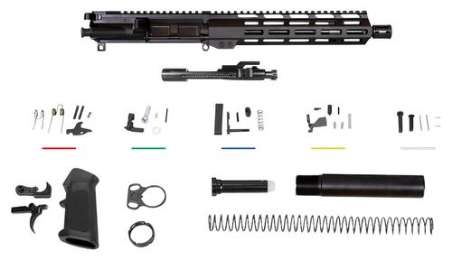 Aim Sports Complete Build Kit 5.56 NATO 10.50" Black Nitride Barrel 7075-T6 Aluminum Black Anodized Receiver 10" M-LOK Handguard (AR5CUB9)