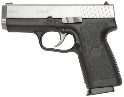 Kahr CW9 Semi-Auto Pistol CW9093, 9mm, 3-1/2", Polymer Grip, Black Polymer/Stainless Steel Finish, 7 Rd