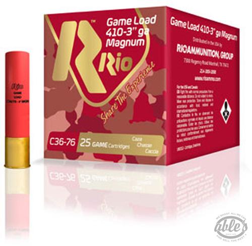 Rio Sub Gauge Heavy Field Loads RCHV368, .410 Gauge, 3", 11/16 oz, 1150 fps, #8 Shot, 25 Rd/bx