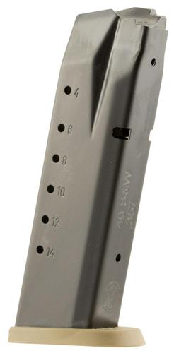 Smith and Wesson M&P 40 S&W 15 Rounds Black/FDE Magazine (3007346)