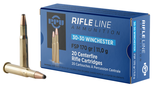 Prvi Partizan Rifle Ammunition PP30302, 30-30 Winchester, Soft Point (SP), 170 GR, 2200 fps, 20 Rd/bx