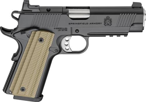 Springfield 1911 Operator AOS Optic Ready Pistol PO9227AOS, 9mm Luger, 4.25in, VZ G10, Black Cerakote Finish, 8 Rds