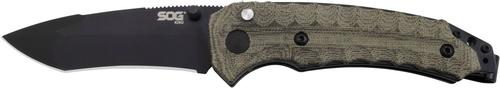 SOG Kiku Black Tanto Blade Assisted Folding Knife (KU3002)