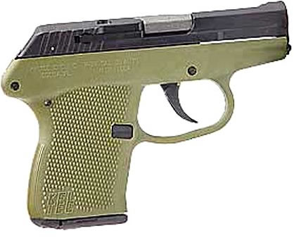 Kel-Tec P-32 Semi-Auto Pistol P32GN, 32 ACP, 2 1/2 in, Green Polymer Grip, Blue Steel Finish, 7 Rd