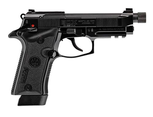 Beretta 80X Cheetah Tactical Pistol J80XTU15, 380 ACP, 4.4 in, Black Grip, Black Finish, Threaded Barrel, 15 Rd