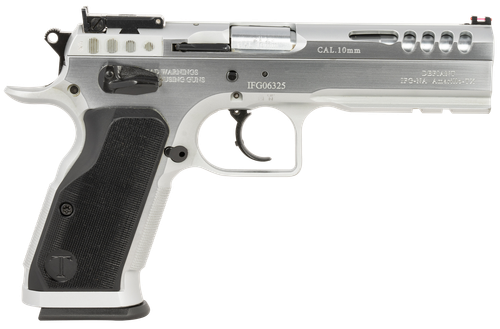EAA Defiant Stock Master Pistol TFSTOCKM10, 10mm Auto, 4.75in, Black Aluminum, Hard Chrome Finish, 13 Rds