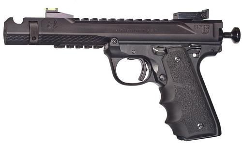 Volquartsen Black Mamba Pistol VF4M-0026, 22 Long Rifle, 4.5", Hogue Grip, Black Finish, Fiber Optic Sight, 10 Rds