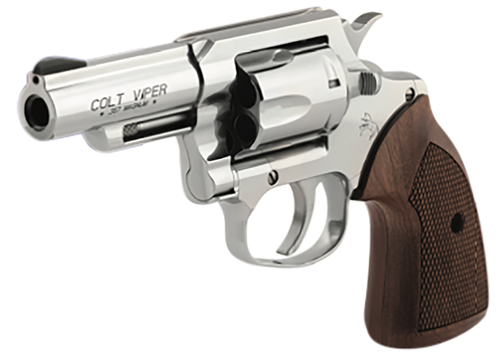 Colt Viper Revolver, VIPERSP3WRR, 357 Mag, 3", American Walnut Grips, Stainless Steel Frame Finish, 6rd