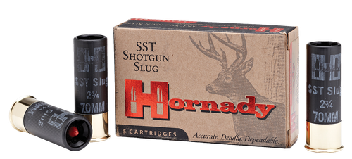 Hornady Custom Lite Shotgun Shells 86230, 12 Gauge, 2-3/4", 1575 fps, Flex Tip eXpanding Sabot Slug, 5 Rd/bx