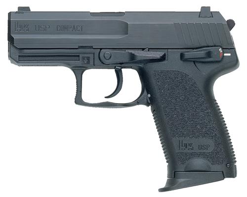 Heckler & Koch USP40 Compact V7 LEM DAO Pistol 81000340, 40 S&W, 3.58", Black Grips, Black Finish, 12 Rds