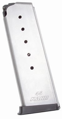 Kahr 45 Automatic Colt Pistol (ACP) 6 Round Stainless Magazine (K625)
