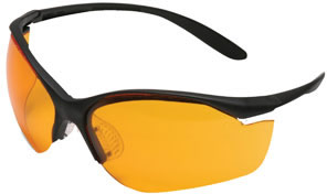 Howard Leight Vapor II Sharp-Shooter Glasses w/Orange Lens & Black Frame (R01537)