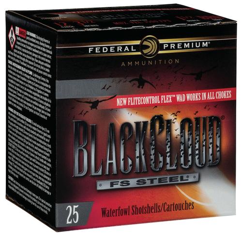 Federal Black Cloud Waterfowl Shotshells PWBX1472, 12 Gauge, 2-3/4", 1-1/8 oz, 1500 fps, #2 Steel Shot, 25 Rds/Bx