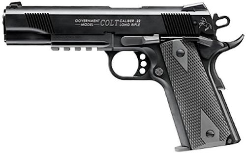 Walther 1911 Colt Government Tribute 22 Pistol 5170308, 22 Long Rifle, 5 in, Rubber Grip, Black Finish, 12 Rd