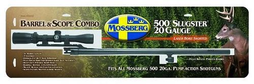 Mossberg 92010 Rifle Bore Barrel w/Cantilever Mount & 3-9X32 Scope, 20 Gauge, 24", 500