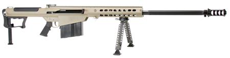 Barrett M107A1 Semi-Auto Rifle 18065, 50 BMG, 29", Fixed Flat Dark Earth Stock, Flat Dark Earth/Black Finish, 10 Rds